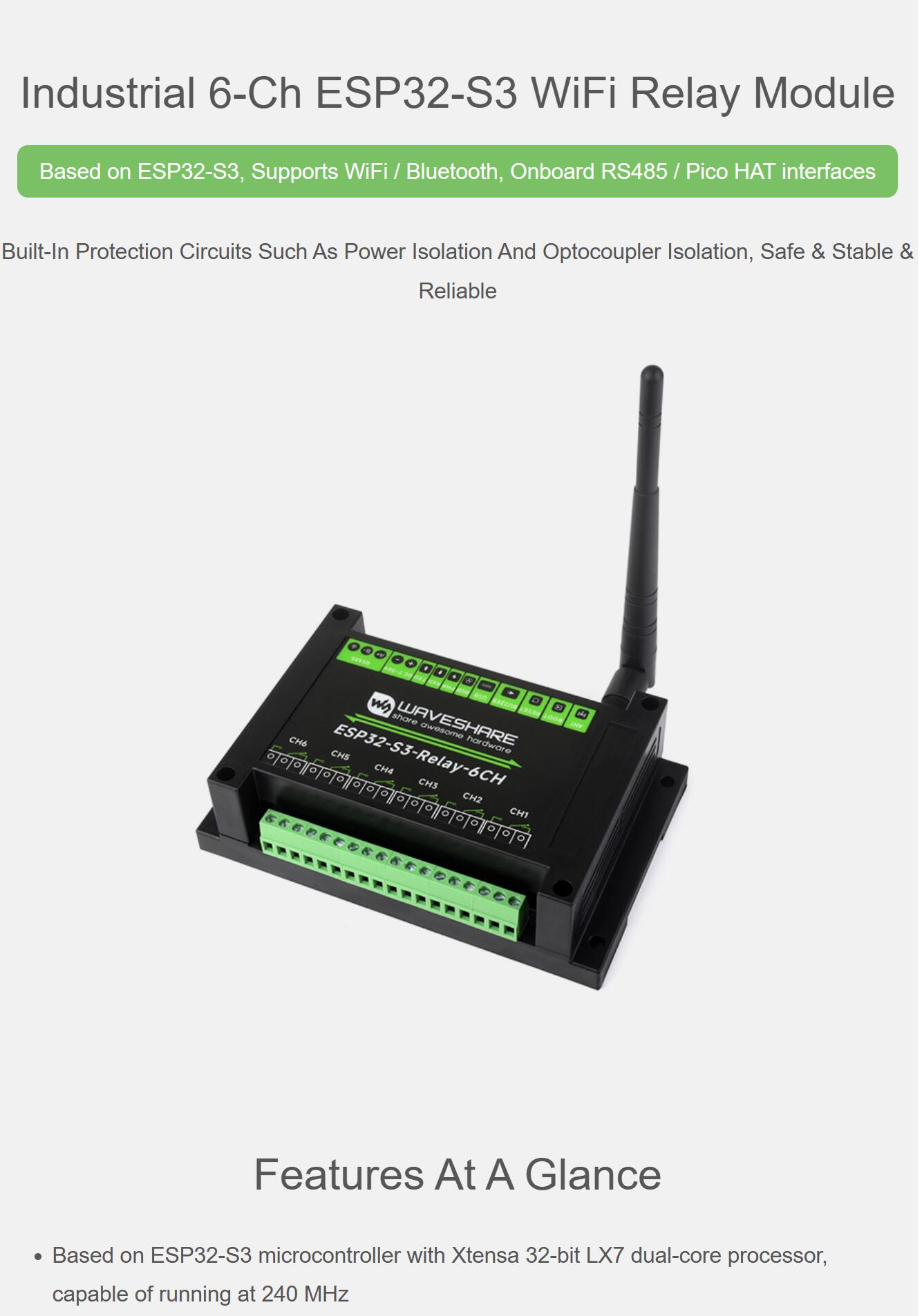 Esp32 Wifi Bluetooth - Módulo de Relé WiFi Industrial de