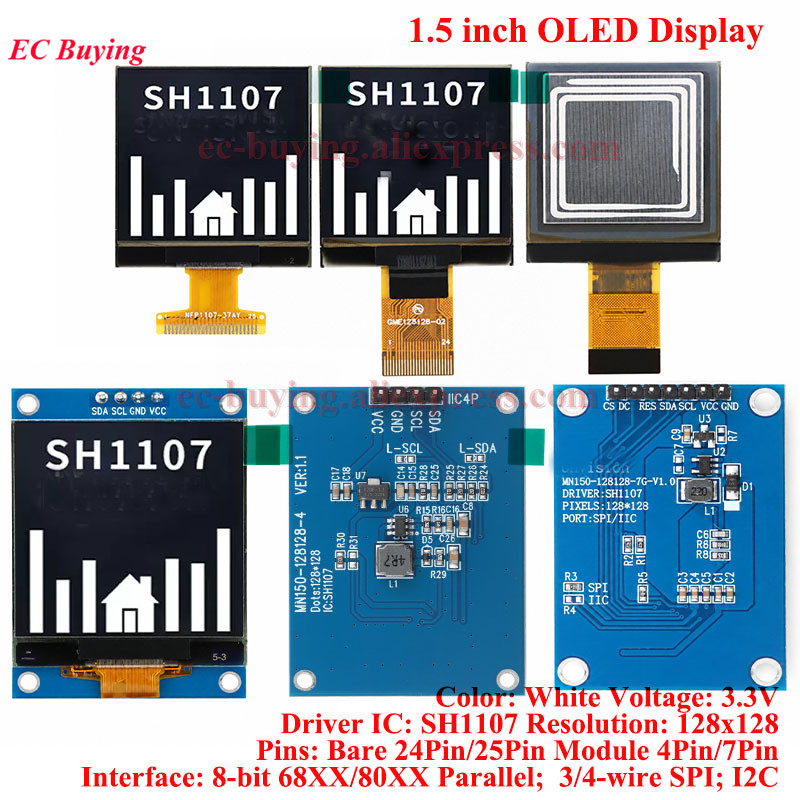 I2C Lcd Display - Módulo de Display OLED LCD Branco