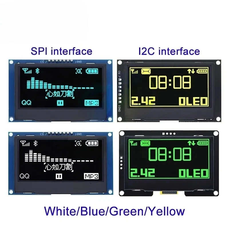 Módulo de Display OLED de 2,42 - I2C Lcd Display avaliação e preço