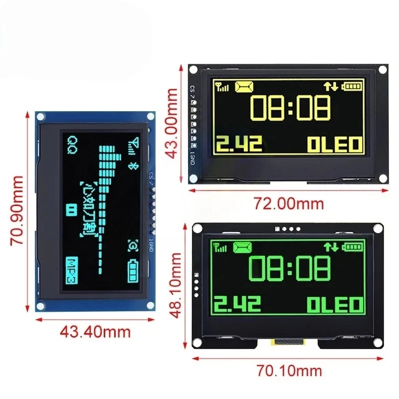 Módulo de Display OLED de 2,42 - I2C Lcd Display avaliação e preço
