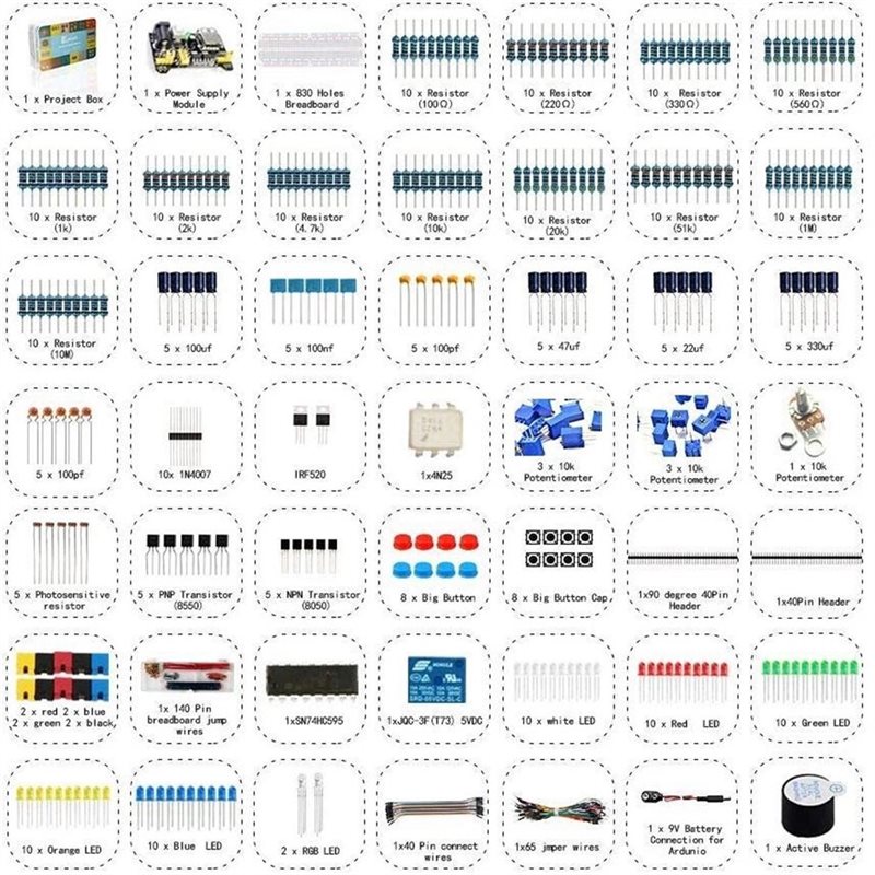 Novo Design~ Kit Super de Comp - Arduino Diy Electronics avaliação e preço
