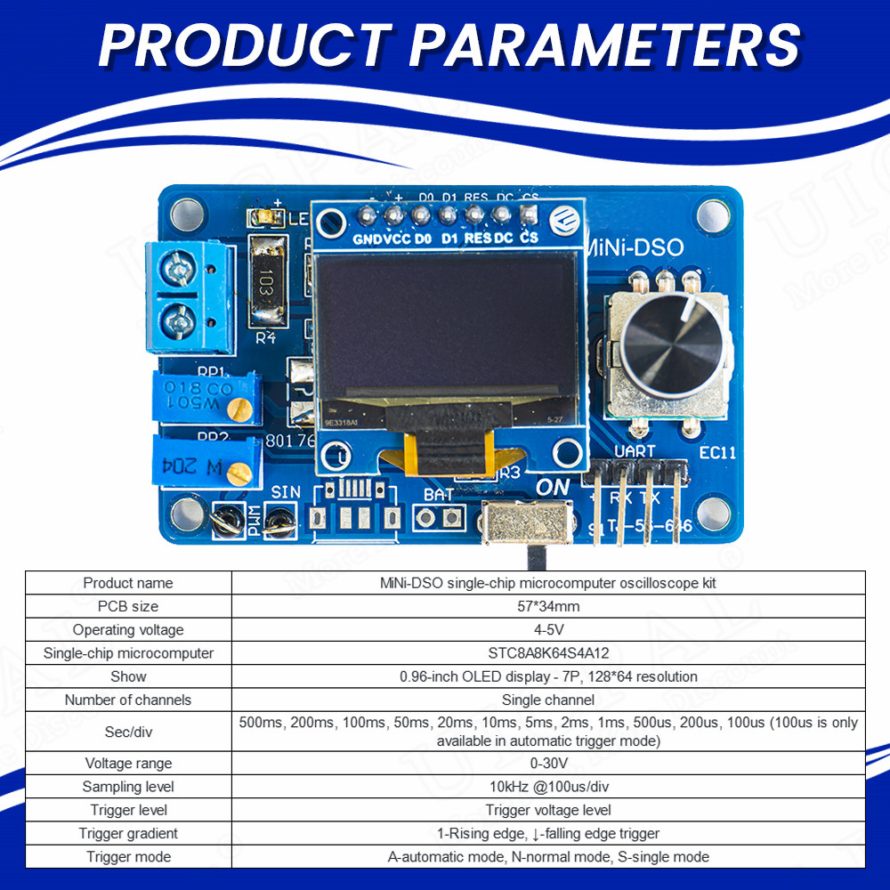 Kit Eletrônico DIY de Mini Osc - Oscilloscope Dso Mini avaliação e preço