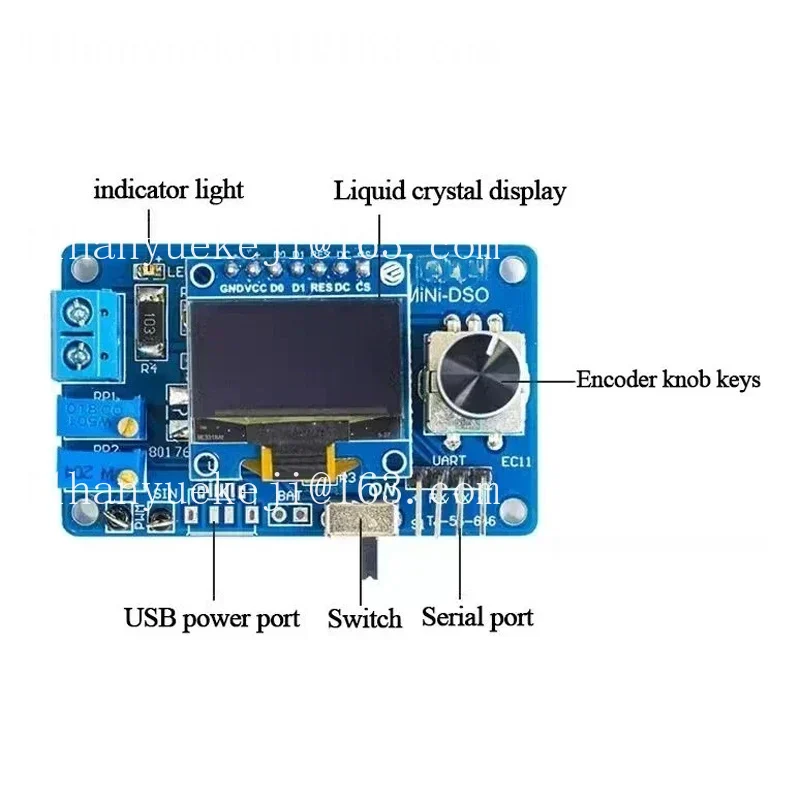 Kit de Microcontrolador STC8K8 - Oscilloscope Dso Mini avaliação e preço