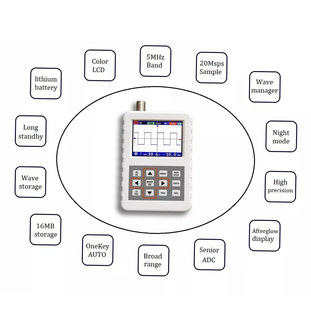 Usb portátil mini portátil 5m  - Oscilloscope Dso Mini avaliação e preço