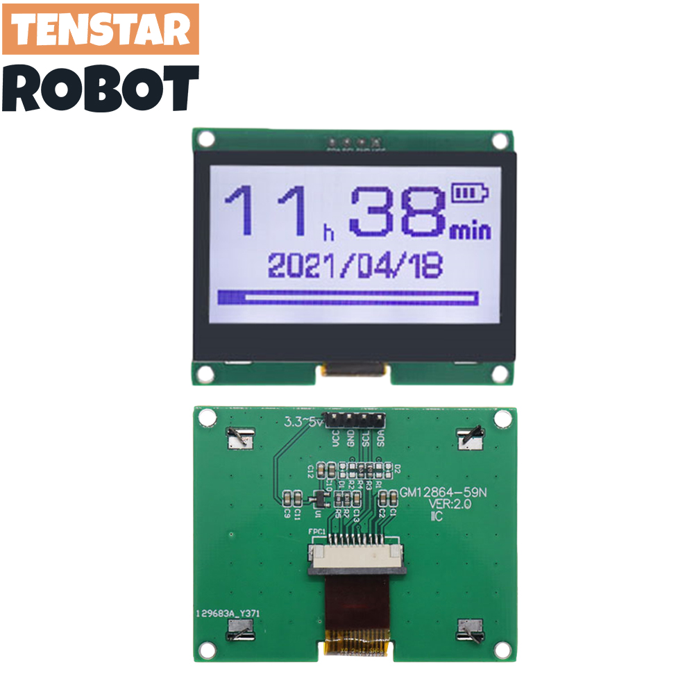 Tenstar 12864-59n iic 4p módul - I2C Lcd Display avaliação e preço
